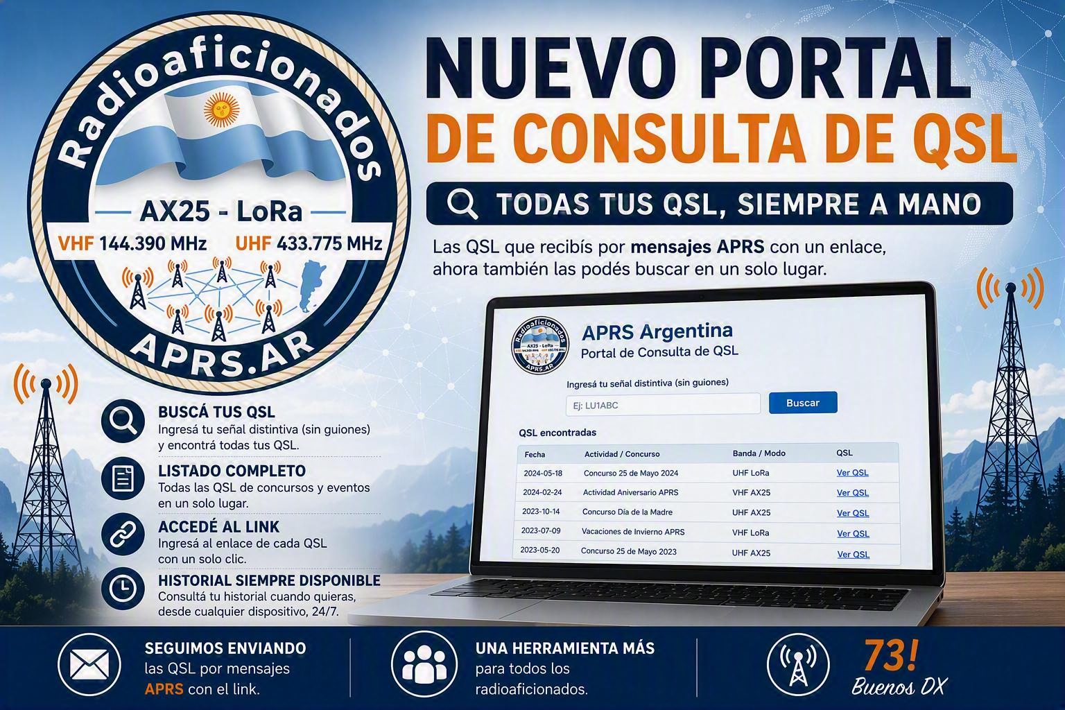 Ahora es m&aacute;s f&aacute;cil buscar todas tus QSL