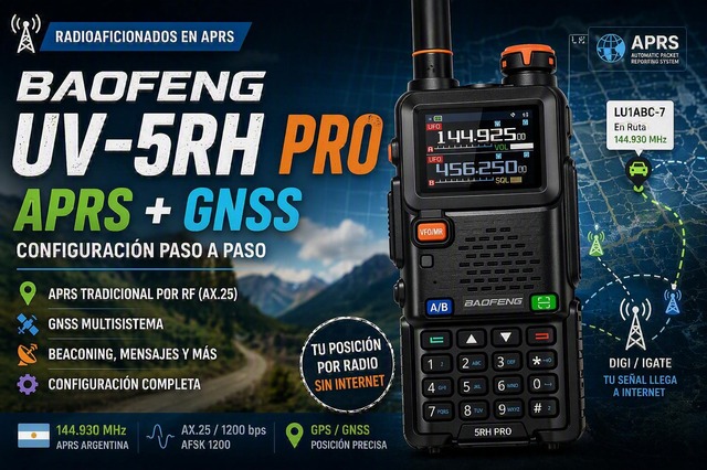 Como configurar el APRS en el Baofeng UV5RH Pro APRS